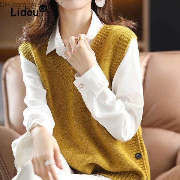 women's tanks camis spring and autumn korean fashion v-neck loose solid sleeveless knitted sweater women's casual lace full matchi, White
women's tanks camis spring and autumn korean fashion v-neck loose solid sleeveless knitted sweater women's casual lace full matchi, White