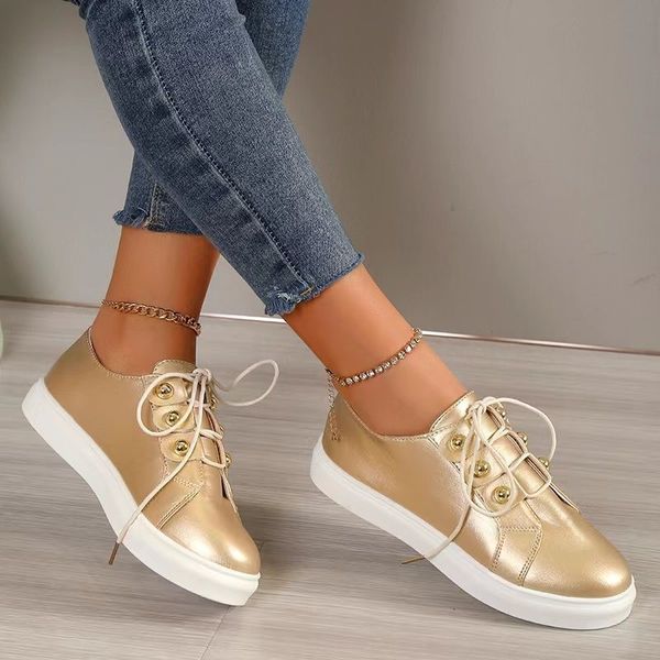 dress shoes 2023 ladies lace up sneakers casual round toe leather outdoor walking vulcanized white non slip thick sole tennis shoe 230710, Black
dress shoes 2023 ladies lace up sneakers casual round toe leather outdoor walking vulcanized white non slip thick sole tennis shoe 230710, Black