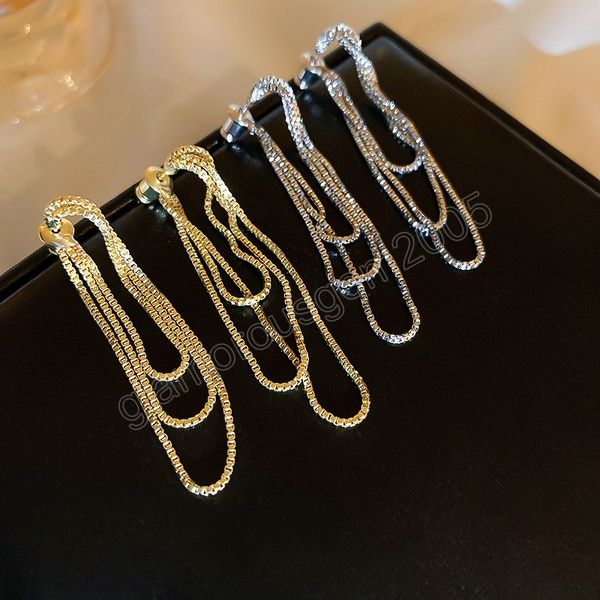fashion jewelry 925 silver needle metallic chain long tassel earrings for women girl gift ear accessories
fashion jewelry 925 silver needle metallic chain long tassel earrings for women girl gift ear accessories