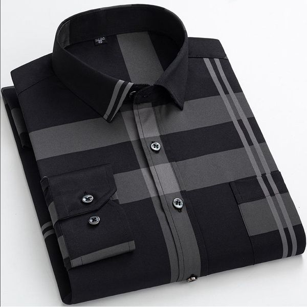 men's dress shirts 6xl large spring and autumn non ironing long sleeve shirt thin fashion business casual gold plated plaid comfortable, White;black
men's dress shirts 6xl large spring and autumn non ironing long sleeve shirt thin fashion business casual gold plated plaid comfortable, White;black