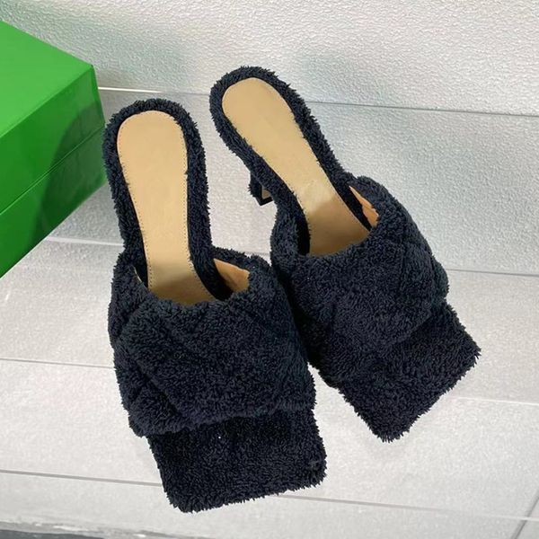 designer fur slippers high heels women party shoes luxury ladies dress shoes mules for women, Black
designer fur slippers high heels women party shoes luxury ladies dress shoes mules for women, Black