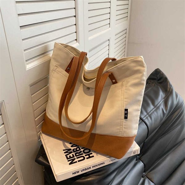 this year's popular niche design shoulder bag with contrasting canvas for college students' class tote bag advanced women's a
this year's popular niche design shoulder bag with contrasting canvas for college students' class tote bag advanced women's a
