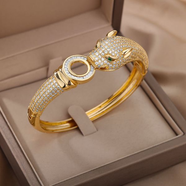 bangle cubic zirconia leopard bracelet for women luxury stainless steel bracelets female wedding jewelry valentines day gift 230710, Black
bangle cubic zirconia leopard bracelet for women luxury stainless steel bracelets female wedding jewelry valentines day gift 230710, Black