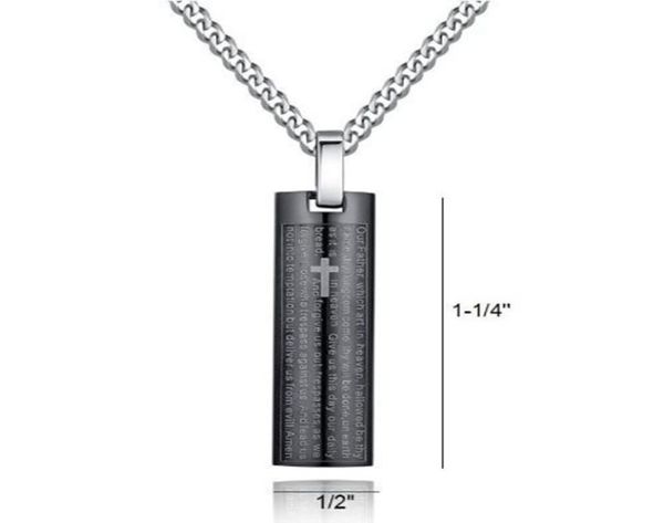 new personality stainless steel black lord039s prayer in english and cross decorative with silver chain men039s fashion jewe1569261
new personality stainless steel black lord039s prayer in english and cross decorative with silver chain men039s fashion jewe1569261