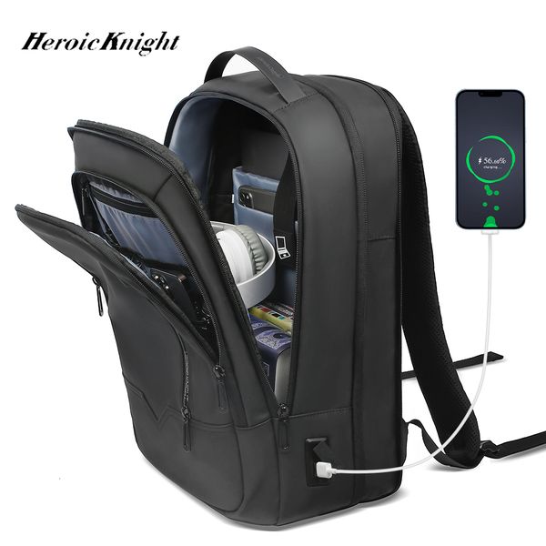 school bags heroic knight backpack men's expandable lap156 inch waterproof rucksack travel women man office college 230710
school bags heroic knight backpack men's expandable lap156 inch waterproof rucksack travel women man office college 230710