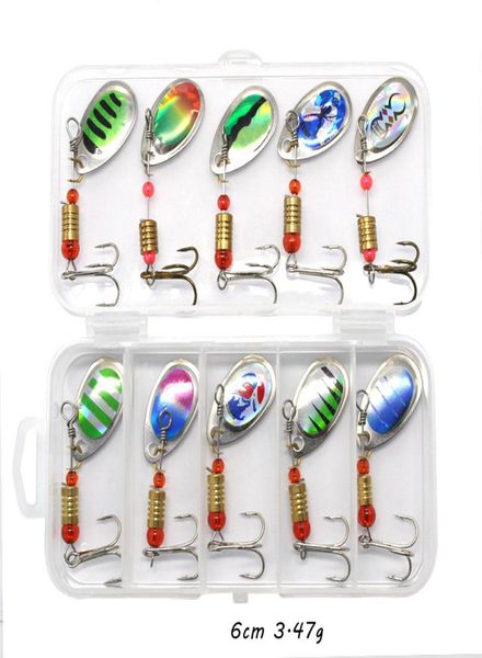 10pcs/box 10 colors mixed 6cm 3.47g spinner metal baits & lures 6# hook fishing hooks fishhooks pesca tackle k2004909200
10pcs/box 10 colors mixed 6cm 3.47g spinner metal baits & lures 6# hook fishing hooks fishhooks pesca tackle k2004909200