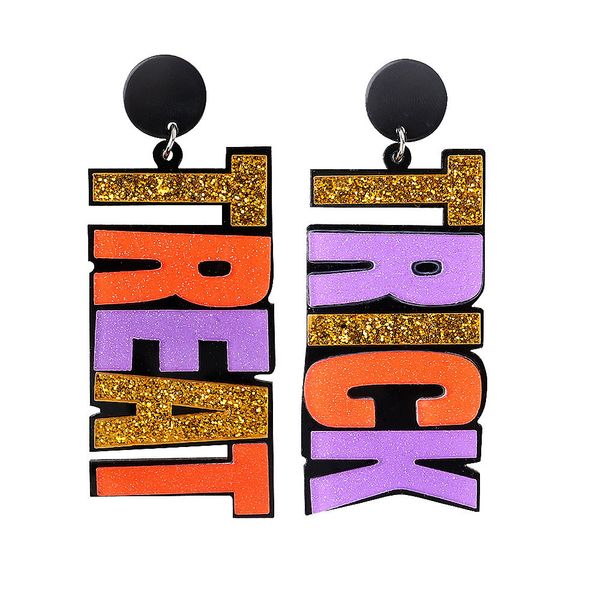 stud halloween glitter powder trick treat acrylic earrings for women colorful asymmetric large letters drop earring party jewelry 230710, Golden;silver
stud halloween glitter powder trick treat acrylic earrings for women colorful asymmetric large letters drop earring party jewelry 230710, Golden;silver