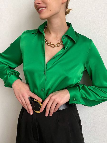 women's blouses shirts satin women's shirt polo collar elegant office lady shirts women spring summer irregular hem long sleeve f, White
women's blouses shirts satin women's shirt polo collar elegant office lady shirts women spring summer irregular hem long sleeve f, White