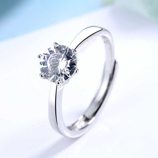 original new new jiawen moissanite d-color ring one claw home six claw high carbon female proposal support live broadcast, Silver
original new new jiawen moissanite d-color ring one claw home six claw high carbon female proposal support live broadcast, Silver