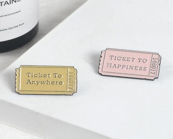 new tickets happiness anywhere pins vintage ticket brooches bag clothes lapel badges creative4233726, Gray
new tickets happiness anywhere pins vintage ticket brooches bag clothes lapel badges creative4233726, Gray