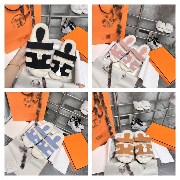size 35-46 wool chypre slippers designer h letter fur slipper women fluffy furry sandals warm winter flat mules slides suede sandal classic, Black
size 35-46 wool chypre slippers designer h letter fur slipper women fluffy furry sandals warm winter flat mules slides suede sandal classic, Black