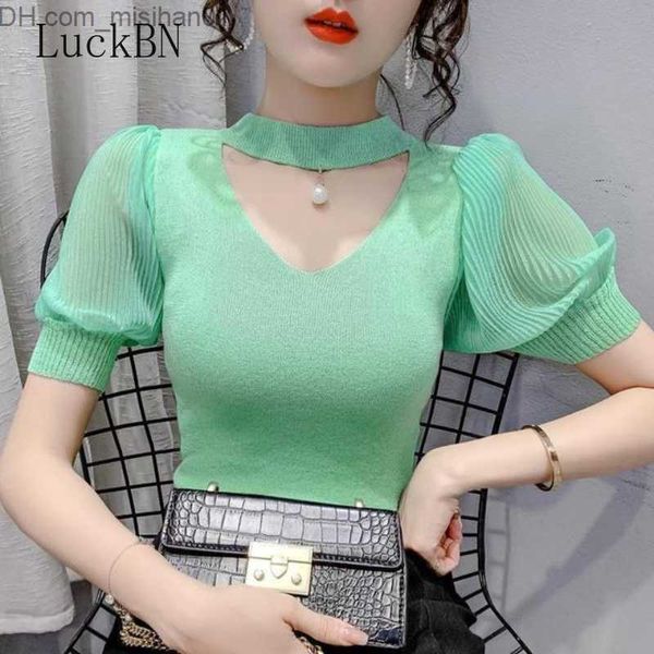 women's sweaters korean sweater women's clothing puff sleeves elegant women's knitted fashion y2k strap sweater summer v-neck, White;black
women's sweaters korean sweater women's clothing puff sleeves elegant women's knitted fashion y2k strap sweater summer v-neck, White;black