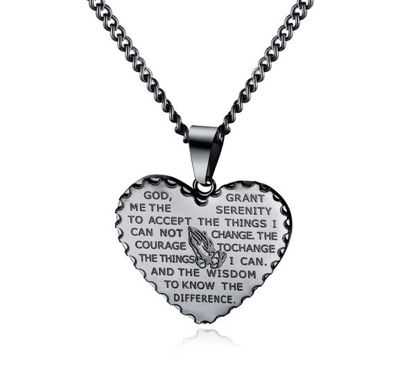 fashion men charm heart pendant necklace prayer hand scripture punk hip hop jewelry stainless steel chain gold silver black neckla4970838
fashion men charm heart pendant necklace prayer hand scripture punk hip hop jewelry stainless steel chain gold silver black neckla4970838