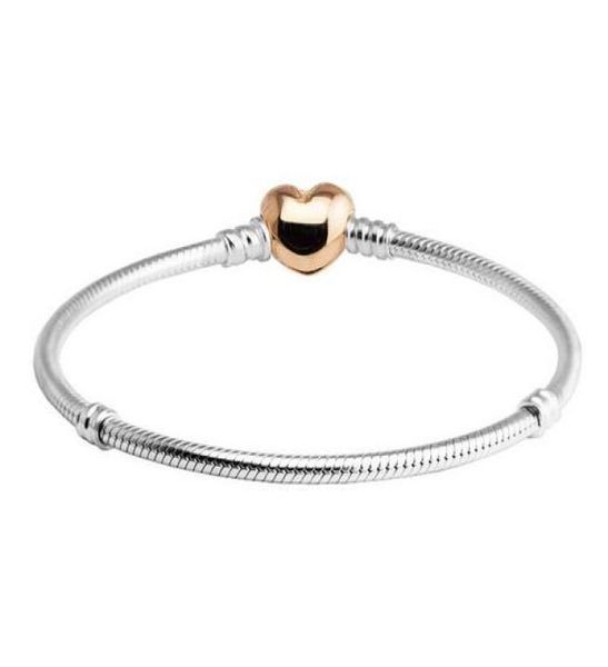 fits pandora beads rose golden heart clasp snake chain silver bracelets for women and men jewelry diy original silver 925 charms b1712468, Golden;silver
fits pandora beads rose golden heart clasp snake chain silver bracelets for women and men jewelry diy original silver 925 charms b1712468, Golden;silver
