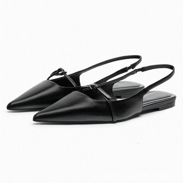sandal s slingback flat bottom summer zaza 2023 black leather pointed end woman ballet shoes fashion low heel beach 230710
sandal s slingback flat bottom summer zaza 2023 black leather pointed end woman ballet shoes fashion low heel beach 230710