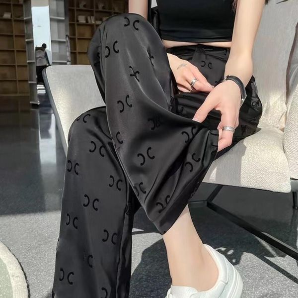 spring fall designer high-end women's pants fashion casual wide leg ice silk high waist straight pants luxury asian size s-4xl, Black;white
spring fall designer high-end women's pants fashion casual wide leg ice silk high waist straight pants luxury asian size s-4xl, Black;white
