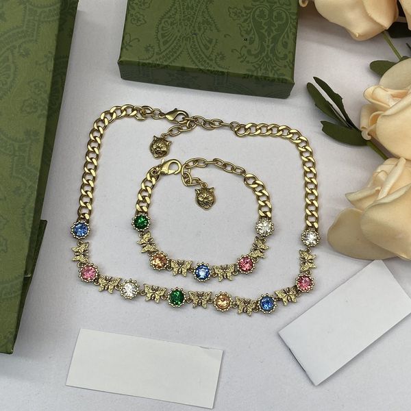fashion vintage necklace ladies flower letter heavy decoration color diamond bracelet exaggerated pendant earrings 925 silver needle jewelry, Black
fashion vintage necklace ladies flower letter heavy decoration color diamond bracelet exaggerated pendant earrings 925 silver needle jewelry, Black