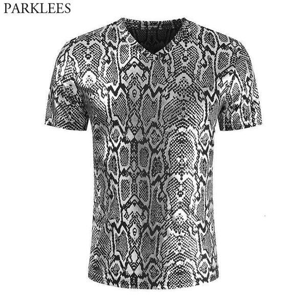 men's tshirts snake pattern metallic nightclub tshirt for men 2023 fashion slim fit v neck party prom thirts mens hip hop stage clothin, White;black
men's tshirts snake pattern metallic nightclub tshirt for men 2023 fashion slim fit v neck party prom thirts mens hip hop stage clothin, White;black