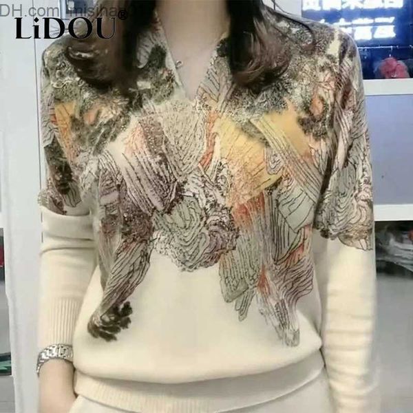 women's sweaters autumn and winter landscape printing diamond elegant fashion sweater for women's 6xl loose casual full matching l, White;black
women's sweaters autumn and winter landscape printing diamond elegant fashion sweater for women's 6xl loose casual full matching l, White;black