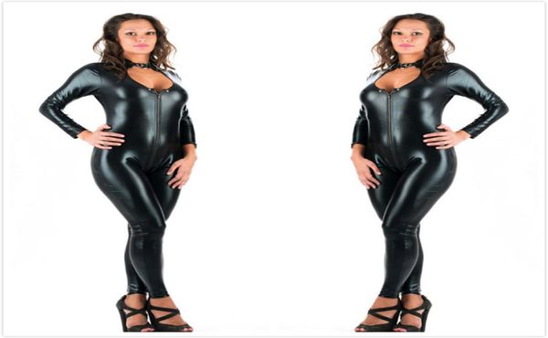 5xl plus size novelty women black faux leather latex catsuit zipper front jumpsuit fancy dress fetish erotic body suit pu8860010
5xl plus size novelty women black faux leather latex catsuit zipper front jumpsuit fancy dress fetish erotic body suit pu8860010