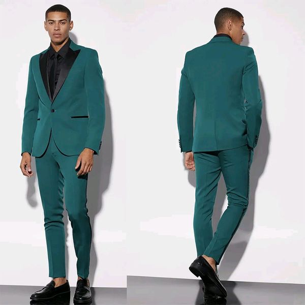 green men's suit peaked lapel wedding groom tuxedos formal prom suits set 2 pieces jacket and pant, Black;gray
green men's suit peaked lapel wedding groom tuxedos formal prom suits set 2 pieces jacket and pant, Black;gray