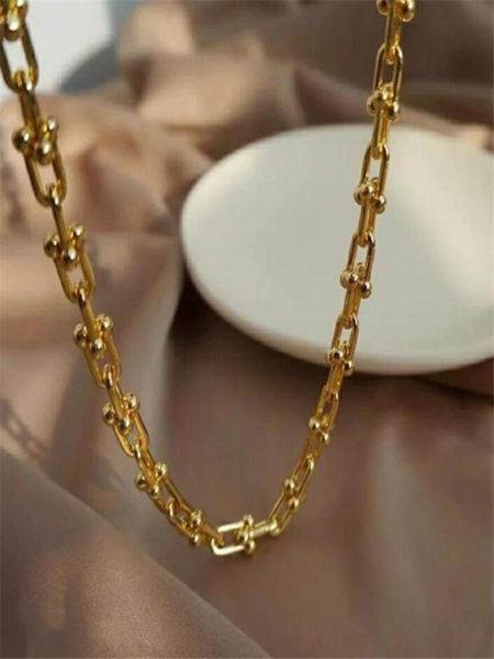 choucong ins brand sell u style necklace 18k gold fill women men link chain necklaces gift7534595, Silver
choucong ins brand sell u style necklace 18k gold fill women men link chain necklaces gift7534595, Silver