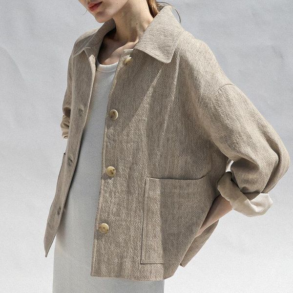 parkas vintage cotton linen blazer woman casual long sleeve button up elegant jacket autumn coats outerwear casacos, Black
parkas vintage cotton linen blazer woman casual long sleeve button up elegant jacket autumn coats outerwear casacos, Black