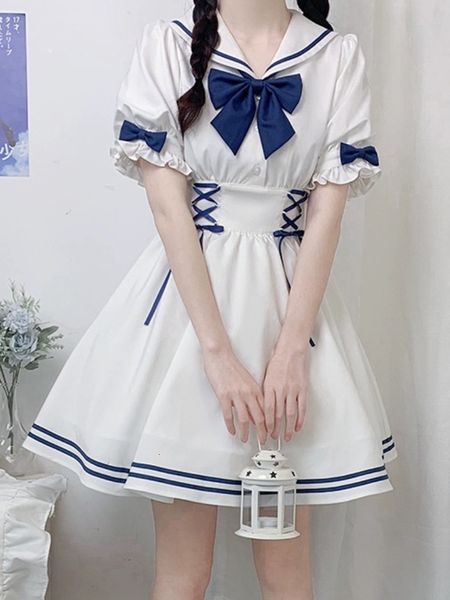 basic casual dresses white japanese lolita kawaii mini dres bow college style sweet dress female naval leader korea elegant summer 2023 2307, Black;gray
basic casual dresses white japanese lolita kawaii mini dres bow college style sweet dress female naval leader korea elegant summer 2023 2307, Black;gray