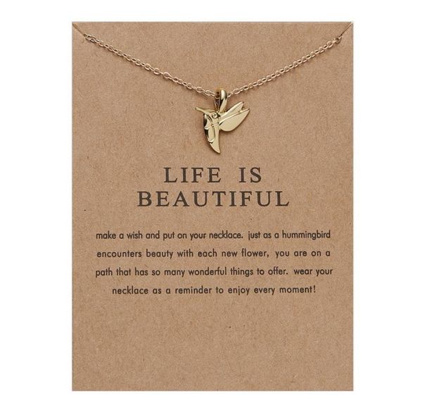life is beautiful hummingbird necklace personality insect clavicle chain card necklace3726404, Silver
life is beautiful hummingbird necklace personality insect clavicle chain card necklace3726404, Silver