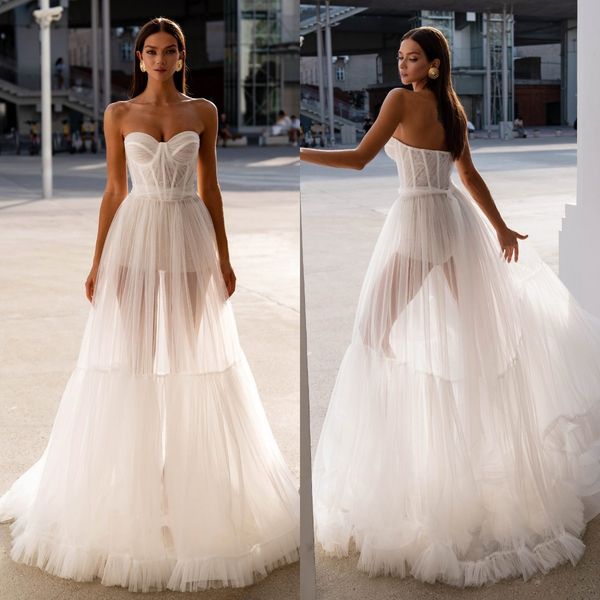 a line wedding dresses bone bodice sweetheart tulle wedding dress backless tiered skirt long designer bridal gowns sweep train, White
a line wedding dresses bone bodice sweetheart tulle wedding dress backless tiered skirt long designer bridal gowns sweep train, White