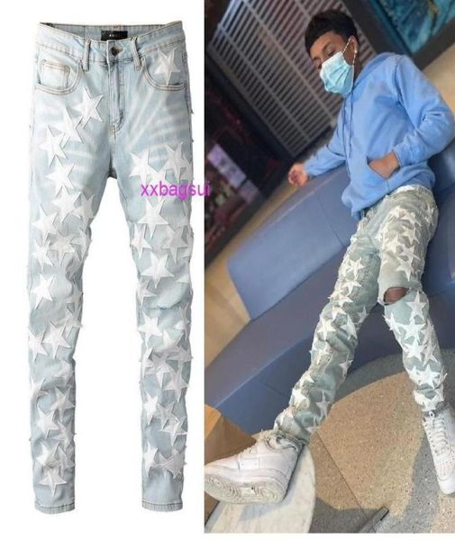 designer amirs jeans for mens new high street light color knife cuts holes white stars collage patch slim fit leggings jeans men1642924, Blue
designer amirs jeans for mens new high street light color knife cuts holes white stars collage patch slim fit leggings jeans men1642924, Blue