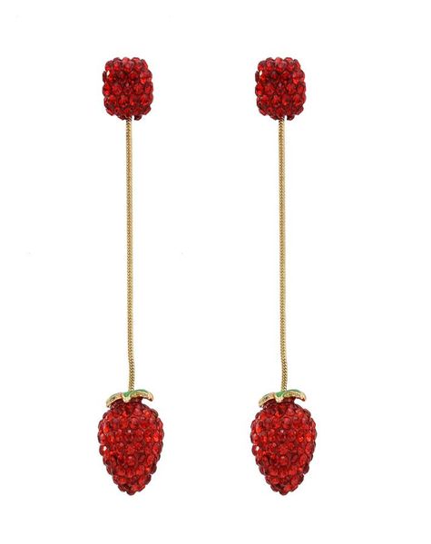 new cute fruit strawberry shape earring lovely girl with red full rhinestone dangle earrings for women fine jewelry accessories8587999, Silver
new cute fruit strawberry shape earring lovely girl with red full rhinestone dangle earrings for women fine jewelry accessories8587999, Silver