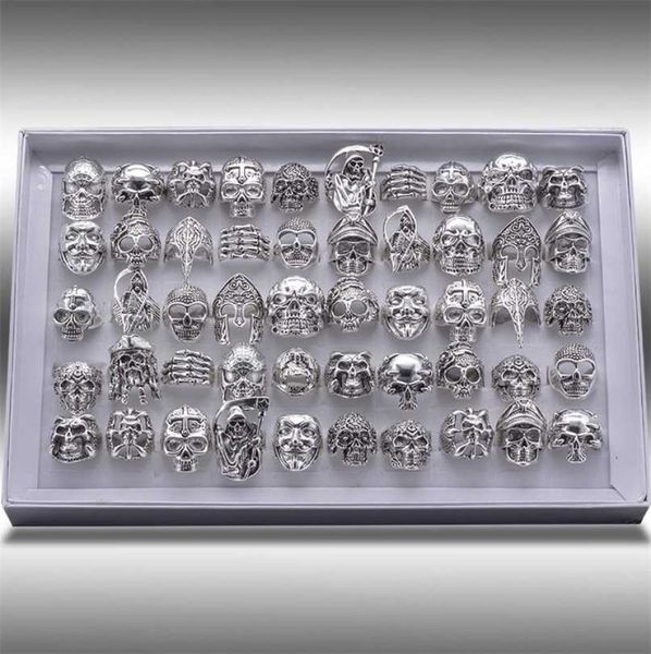 20pcs skull ring punk vintage skeleton rings goldblack mens mixed rings jewelry whole lots party gift 2110121263965, Silver
20pcs skull ring punk vintage skeleton rings goldblack mens mixed rings jewelry whole lots party gift 2110121263965, Silver