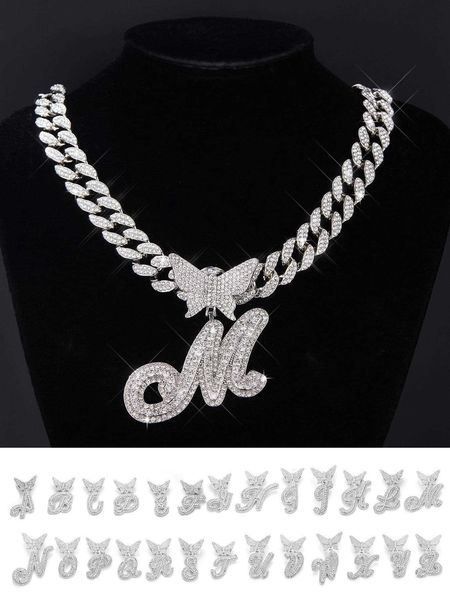 1pc glamorous zinc alloy rhinestone butterfly decor letter pendant necklace for men women for party alloy for jewelry gift, Silver
1pc glamorous zinc alloy rhinestone butterfly decor letter pendant necklace for men women for party alloy for jewelry gift, Silver