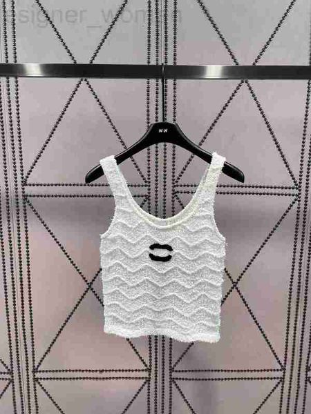 

women's tanks & camis designer 23ss womens designer clothing tank womens vest solid color wavy knitted suspender vest clothes m9zg, White