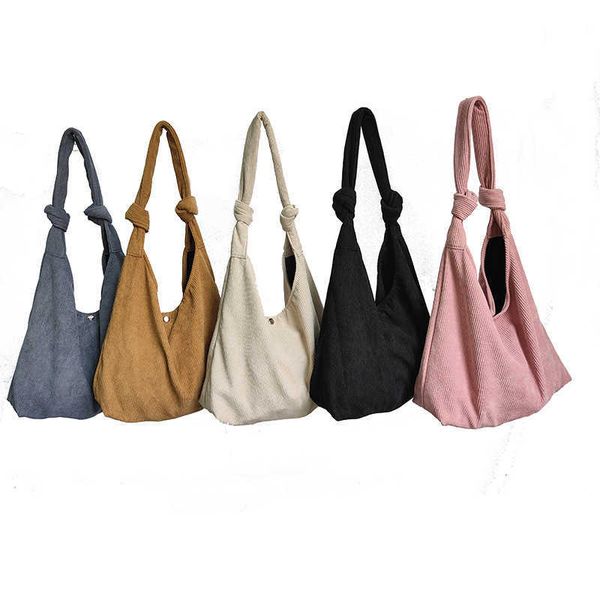new corduroy shoulder bag simple small crowd tote bag large capacity class versatile lazy canvas bag
new corduroy shoulder bag simple small crowd tote bag large capacity class versatile lazy canvas bag