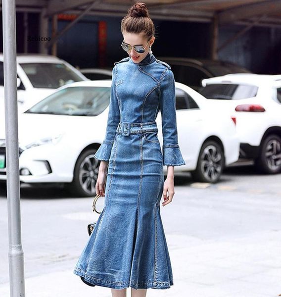 casual dresses bodycon denim dress women autumn wrist flare sleeve midi spring jeans ladies elegant formal mermaid4609648, Black;gray
casual dresses bodycon denim dress women autumn wrist flare sleeve midi spring jeans ladies elegant formal mermaid4609648, Black;gray