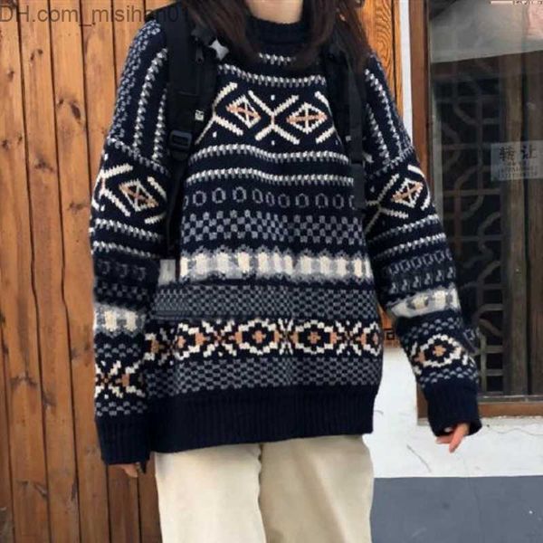 women's sweaters knitted sweater women's jacquard patterned women's casual autumn winter vintage parachute loose coat women&#, White;black
women's sweaters knitted sweater women's jacquard patterned women's casual autumn winter vintage parachute loose coat women&#, White;black