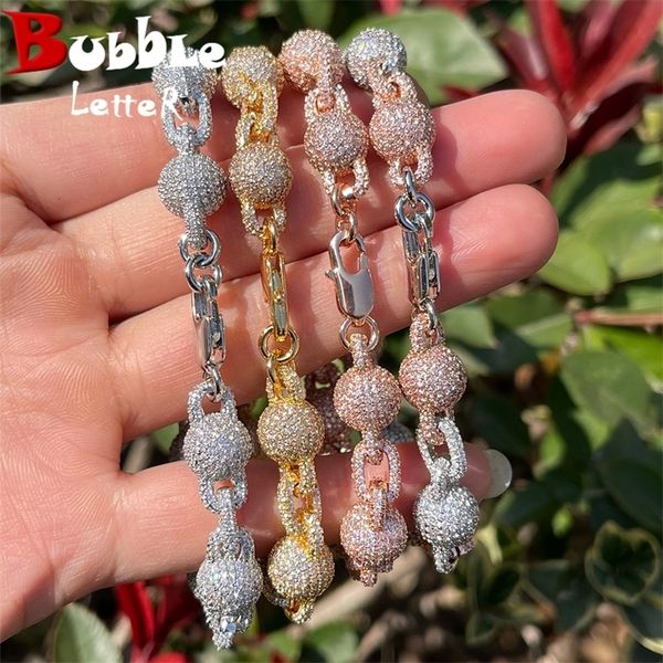 chain bubble letter beads bracelet for men iced out charms prong setting cuban link gold plated hip hop fashion jewelry 230710, Black
chain bubble letter beads bracelet for men iced out charms prong setting cuban link gold plated hip hop fashion jewelry 230710, Black