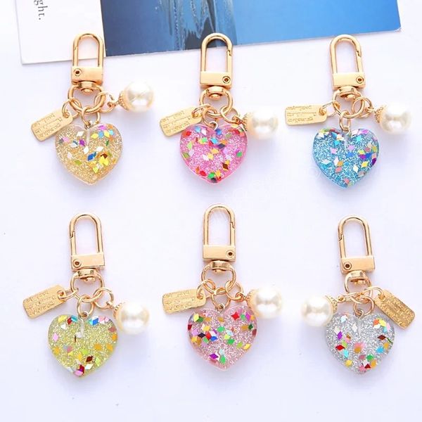 creative love heart shape keychain colorful glitter sequin heart peart pendant keyring phone bag car key ornaments accessories, Silver
creative love heart shape keychain colorful glitter sequin heart peart pendant keyring phone bag car key ornaments accessories, Silver