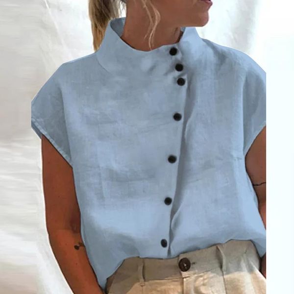 pants women solid hollow out summer turtleneck cotton linen breathable blouses casual loose short sleeve office shirt pullover, White
pants women solid hollow out summer turtleneck cotton linen breathable blouses casual loose short sleeve office shirt pullover, White