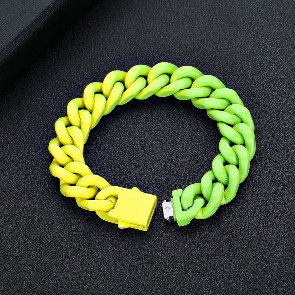 chain hip hop stainless steel macaron colorblock cuban bracelet original design not fading necklace men 230710, Black
chain hip hop stainless steel macaron colorblock cuban bracelet original design not fading necklace men 230710, Black