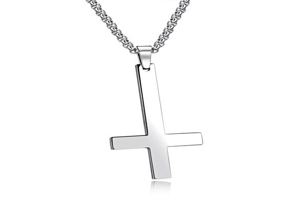 glossy upside down cross pendant necklace 18k gold plated necklace stainless steel religious jewelry goldsilverblack6693316, Silver
glossy upside down cross pendant necklace 18k gold plated necklace stainless steel religious jewelry goldsilverblack6693316, Silver