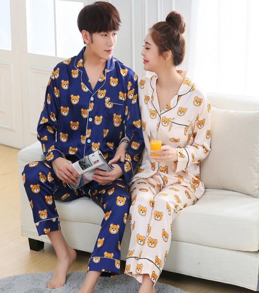 couple pyjamas women full sleeve silk satin pajama sets cartoon bear couple pajamas for women sleepwear sets pijama6648872, Black;brown
couple pyjamas women full sleeve silk satin pajama sets cartoon bear couple pajamas for women sleepwear sets pijama6648872, Black;brown