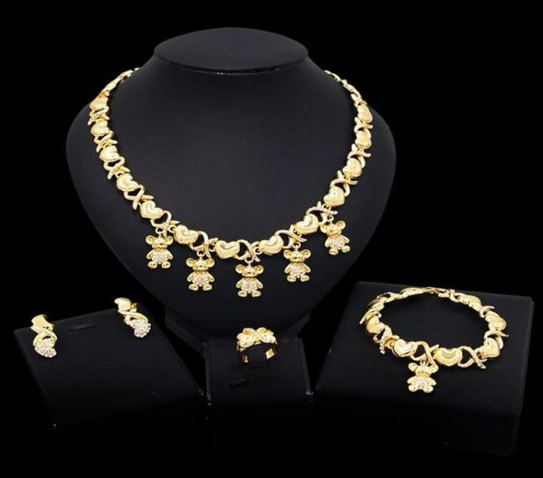 yulaili xo jewelry sets for women teddy bear hug and kiss pendant necklace bracelet earrings ring bridal jewellery display81503007, Black
yulaili xo jewelry sets for women teddy bear hug and kiss pendant necklace bracelet earrings ring bridal jewellery display81503007, Black