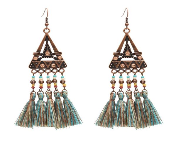 ethnic resin beads cotton thread long tassel drop earrings for women boho wedding party jewelry9824353, Silver
ethnic resin beads cotton thread long tassel drop earrings for women boho wedding party jewelry9824353, Silver