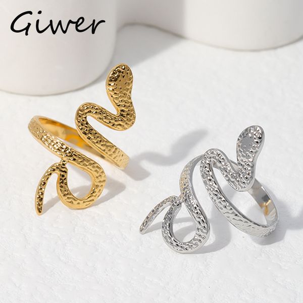 wedding rings trendy punk party jewelry stainless steel adjustable finger ring vintage open exaggerated personality snake 230710, Slivery;golden
wedding rings trendy punk party jewelry stainless steel adjustable finger ring vintage open exaggerated personality snake 230710, Slivery;golden