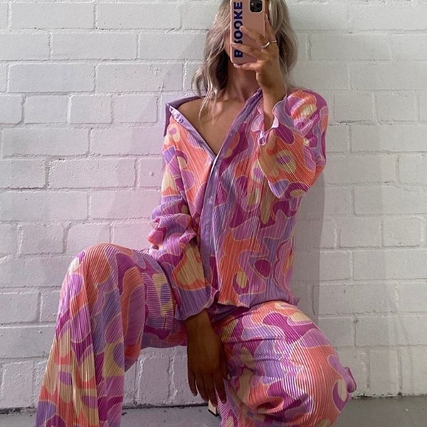 women's two piece pants y2k graphic print long sleeve shirt blouse wide leg pants chic women two piece set vintage streetwear boho holi, White
women's two piece pants y2k graphic print long sleeve shirt blouse wide leg pants chic women two piece set vintage streetwear boho holi, White