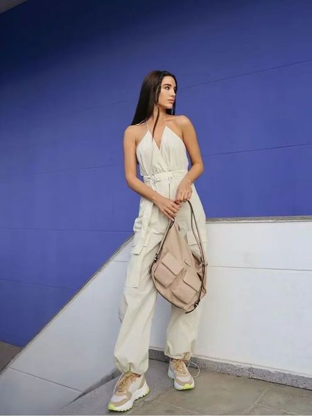 women's jumpsuits rompers xnwmnz women's fashion umbrella cargo link set high street v-neck adjustable link strap patch pocket str, Black;white
women's jumpsuits rompers xnwmnz women's fashion umbrella cargo link set high street v-neck adjustable link strap patch pocket str, Black;white