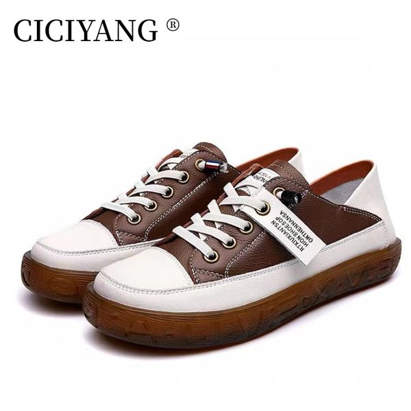 dress shoes ciciyang luxury shoe genuine leather 2023 spring flats laceup loafers sneaker ladies soft soled bean 230710, Black
dress shoes ciciyang luxury shoe genuine leather 2023 spring flats laceup loafers sneaker ladies soft soled bean 230710, Black